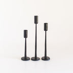 Dante Black Candlesticks - Set of 3