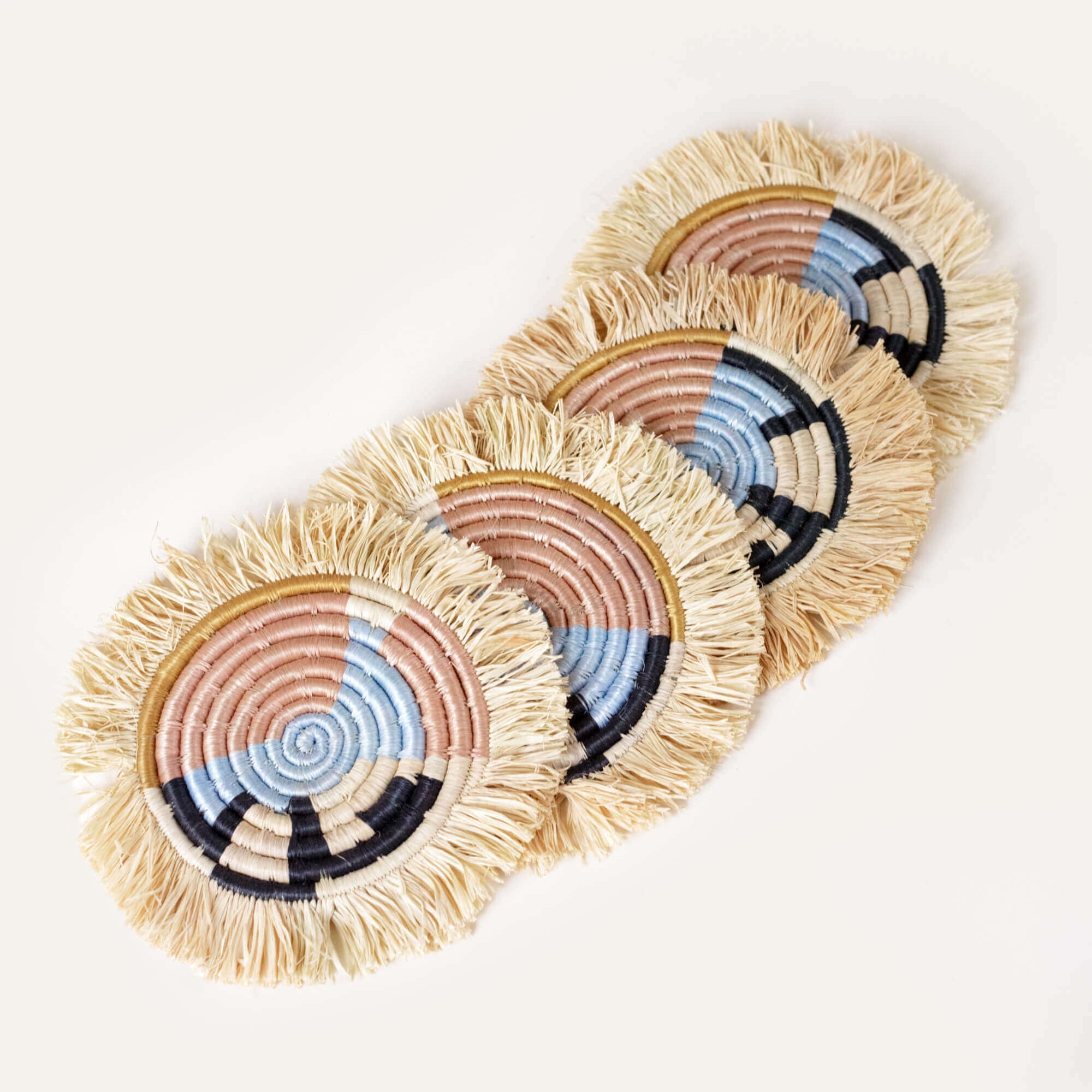 Abstract Form Fringe Coasters - Set of 4