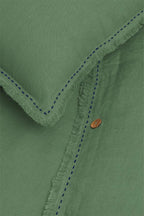 Linen Fringe Me Kantha Duvet Cover Set