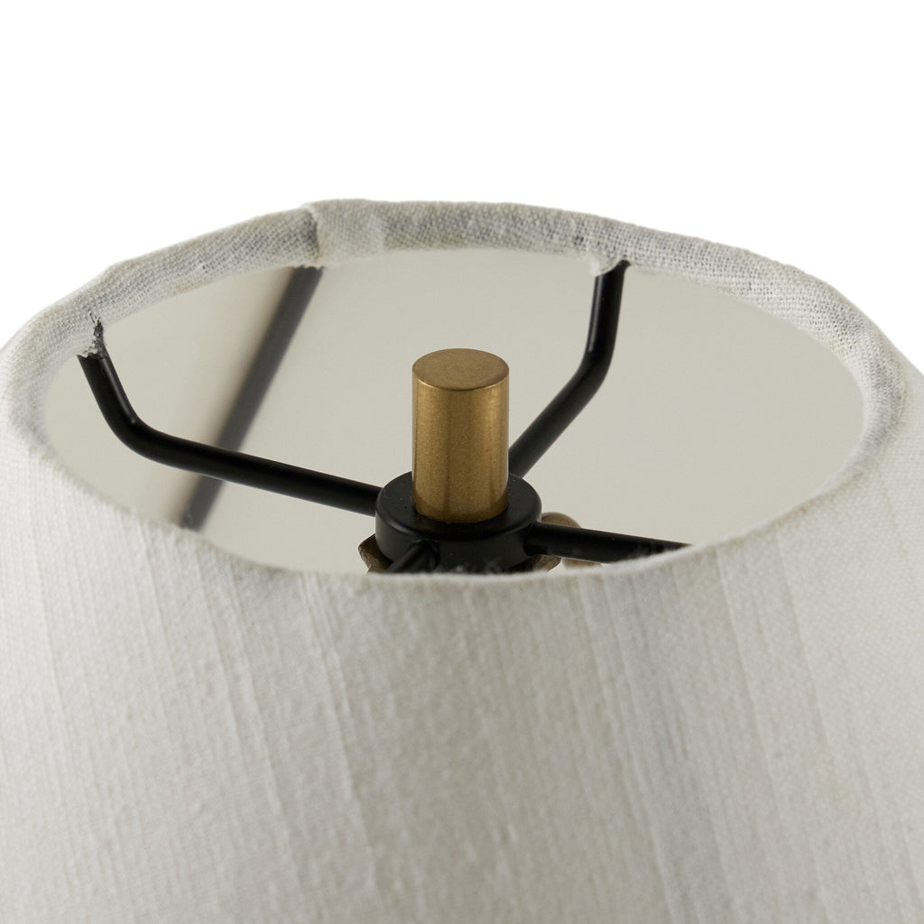 Medici Table Lamp, White Silk Shade