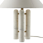 Medici Table Lamp, White Silk Shade