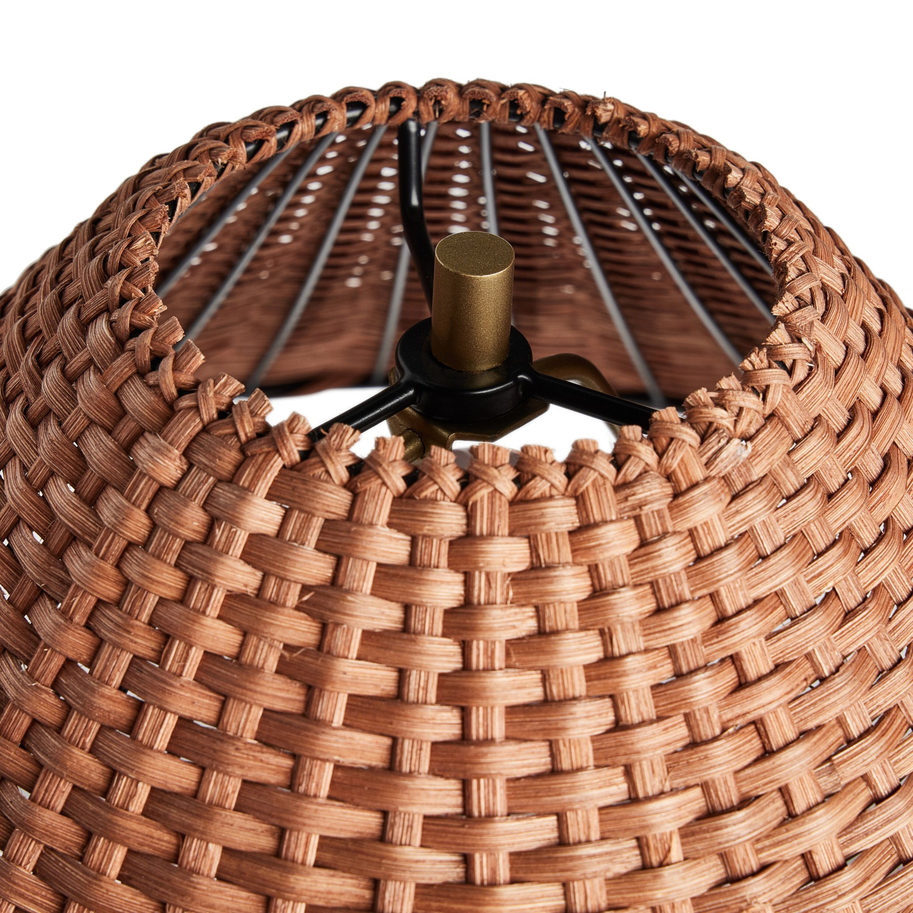 Medici Table Lamp, Brown Rattan Shade