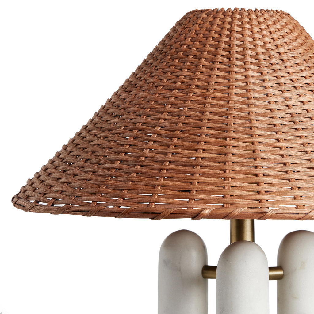 Medici Table Lamp, Brown Rattan Shade