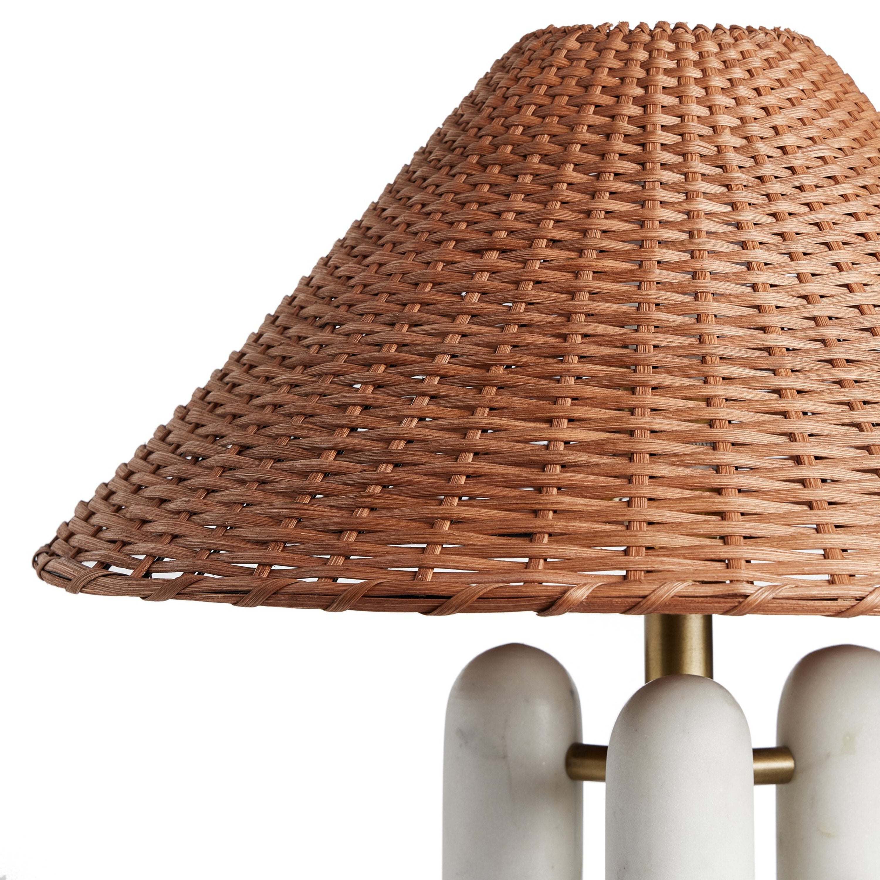 Medici Table Lamp, Brown Rattan Shade