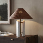 Medici Table Lamp, Brown Rattan Shade