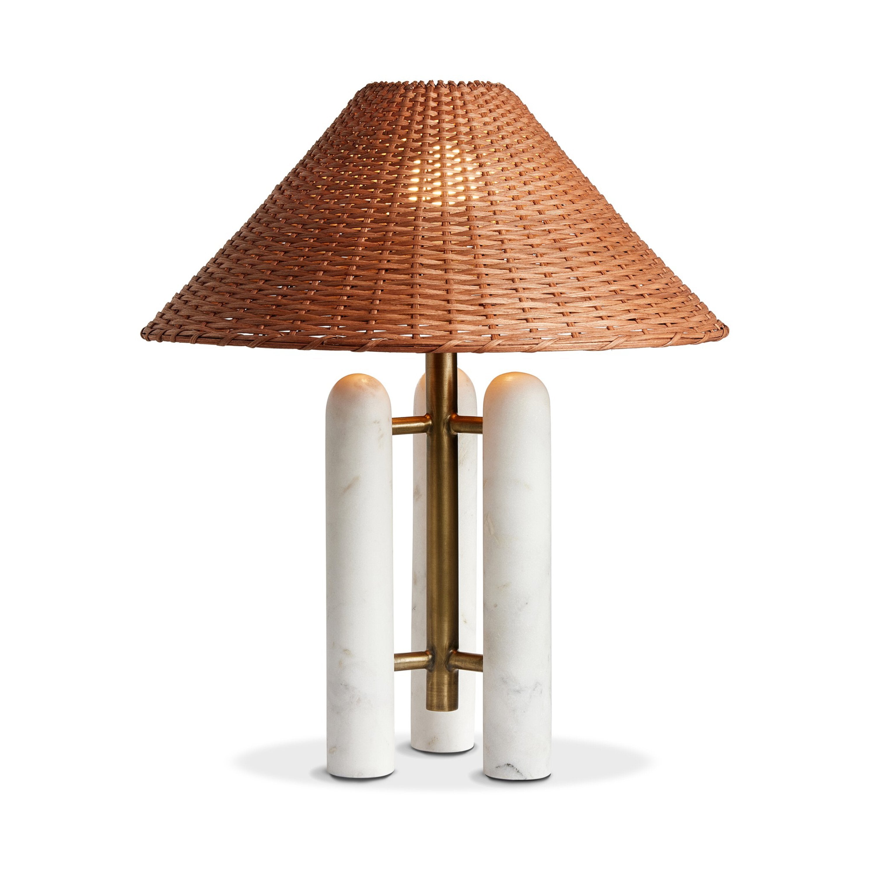 Medici Table Lamp, Brown Rattan Shade
