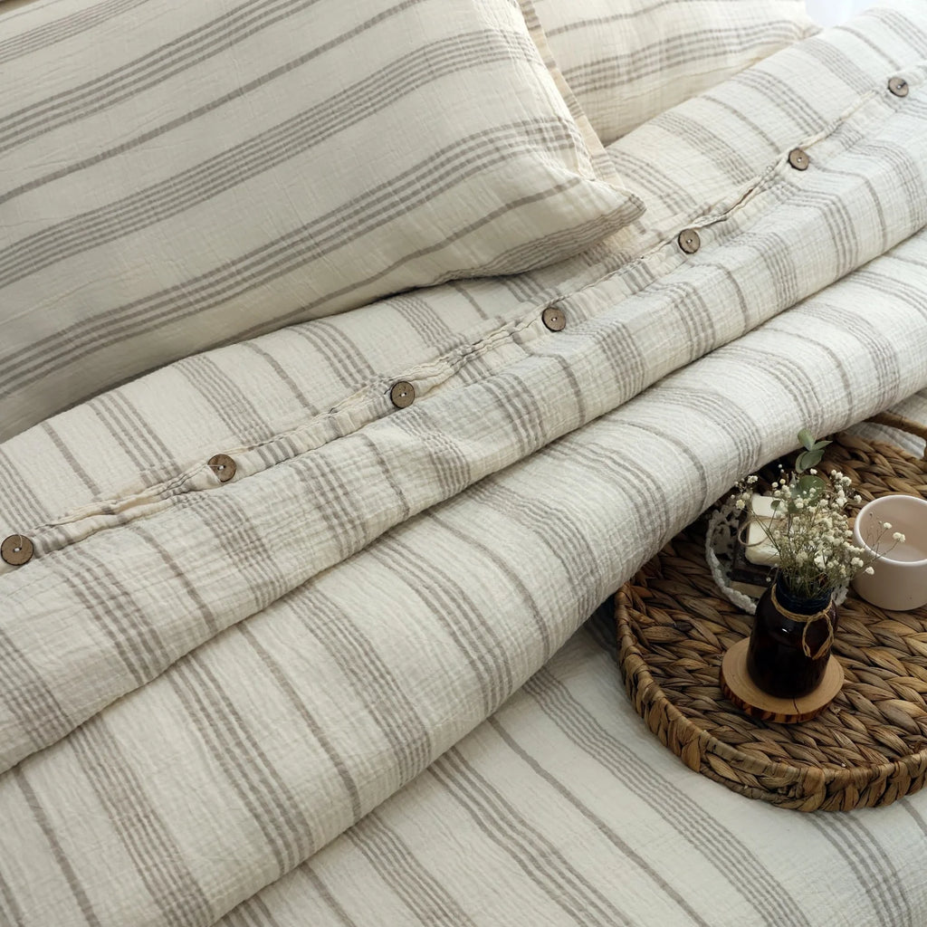 Gots Certified Organic Muslin Duvet Cover Set