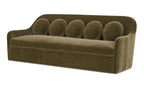Kira Sofa Dark Green Faux Mohair