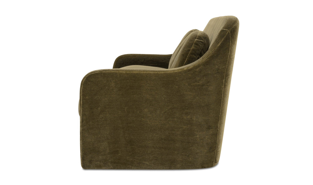 Kira Sofa Dark Green Faux Mohair