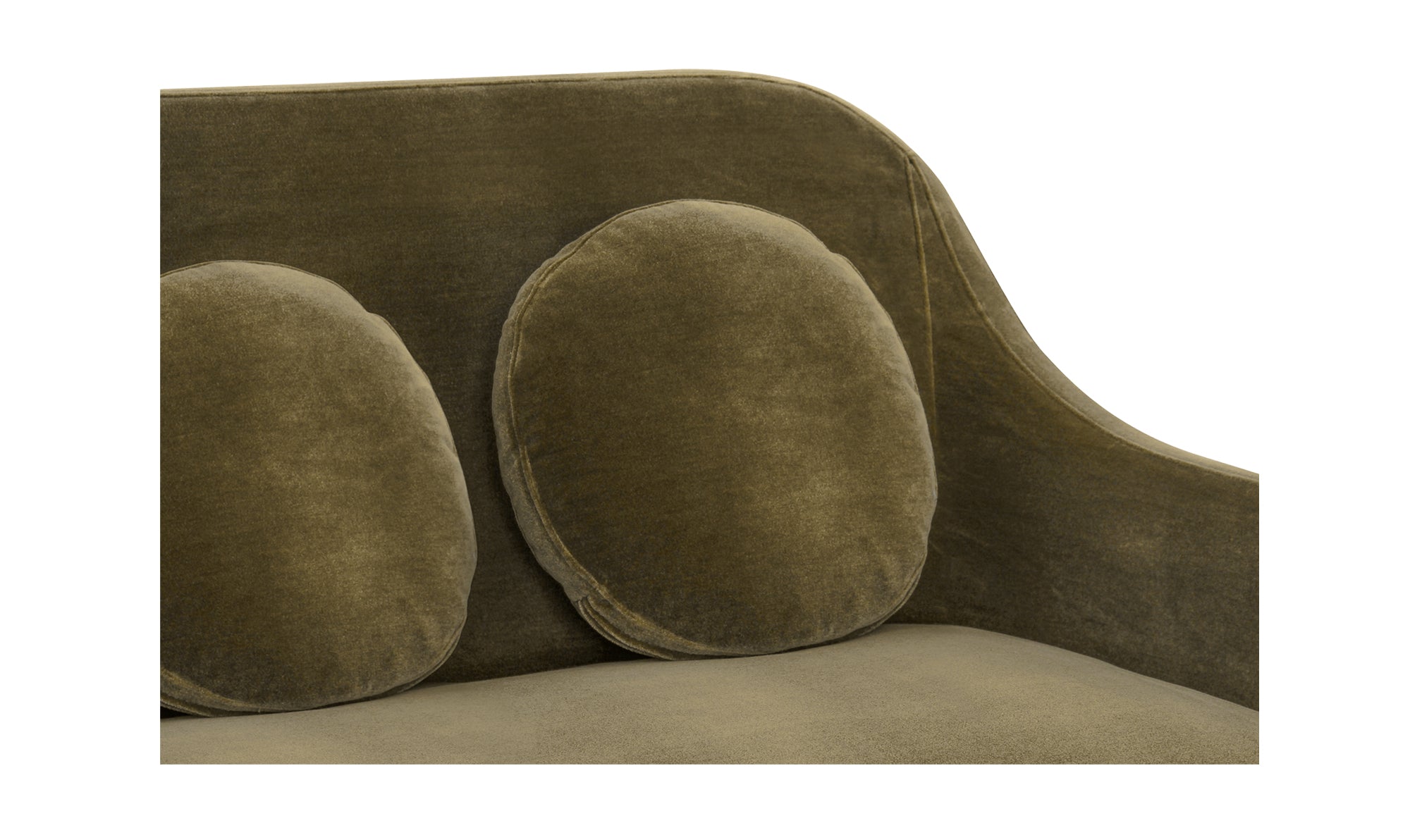 Kira Sofa Dark Green Faux Mohair