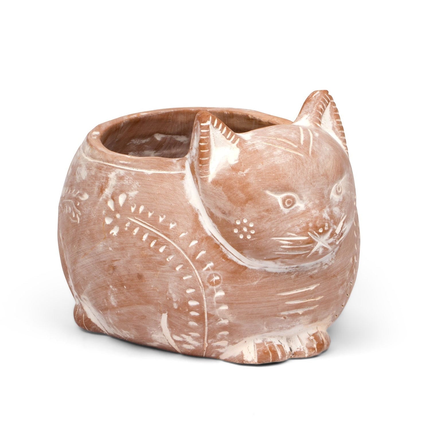 Crouching Cat Planter