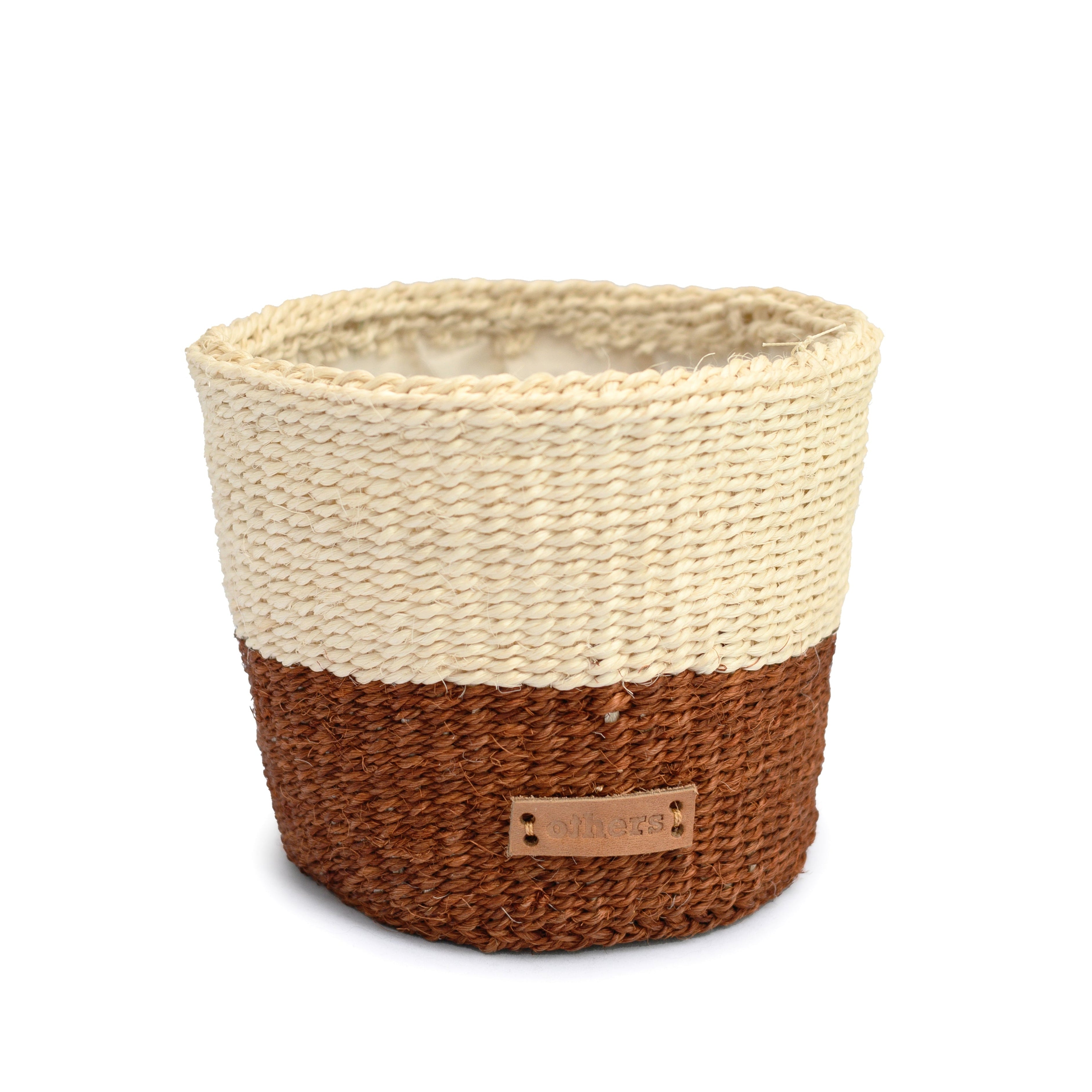 Others Striped Brown Flower Pot