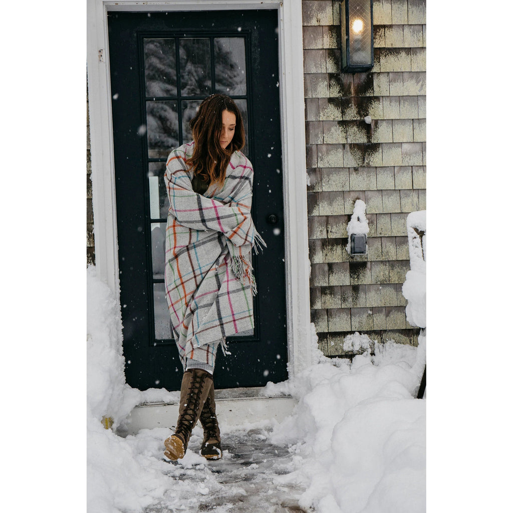 Fog Plaid Multi Throw