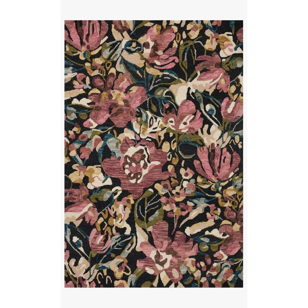 BLM-01 Black / Berry Rug by Loloi