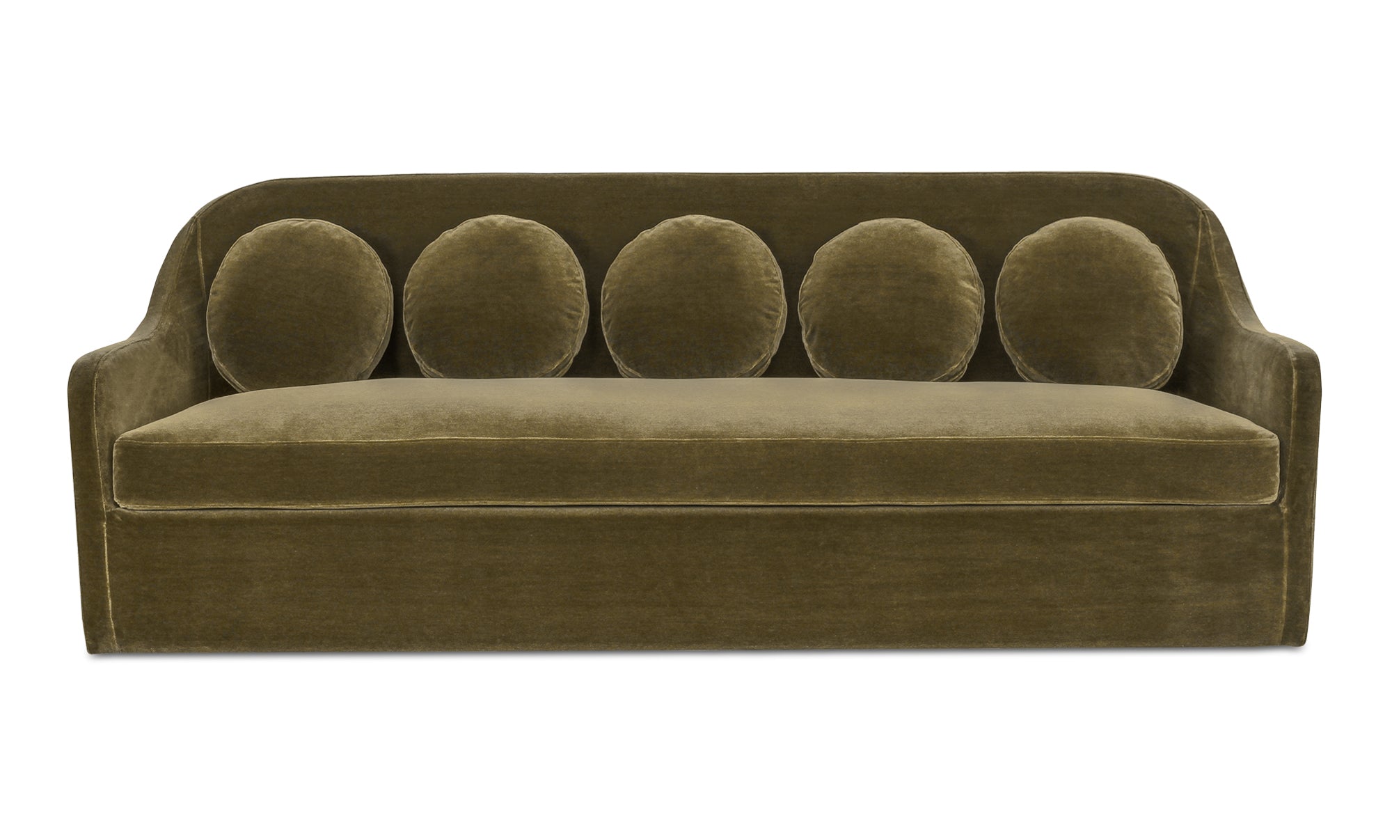 Kira Sofa Dark Green Faux Mohair