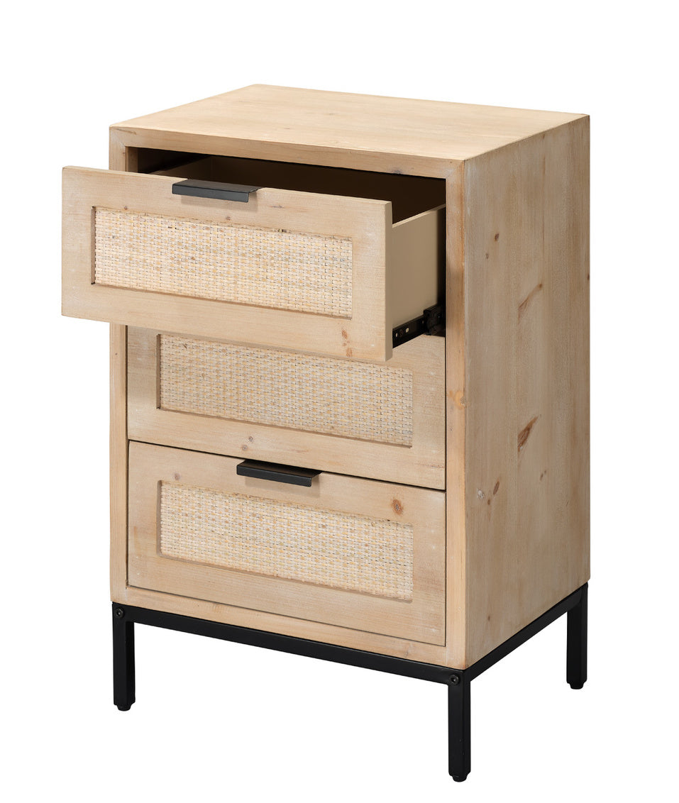Luka 3 Drawer Side Table