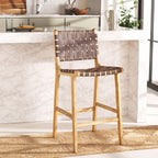 Nodo Leather Counter Stool
