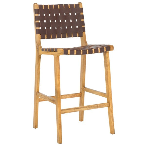 Nodo Leather Counter Stool