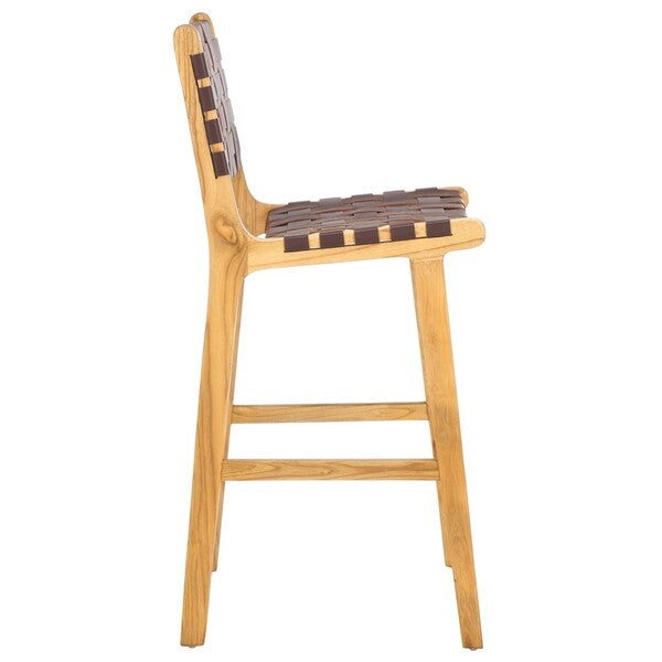 Nodo Leather Counter Stool