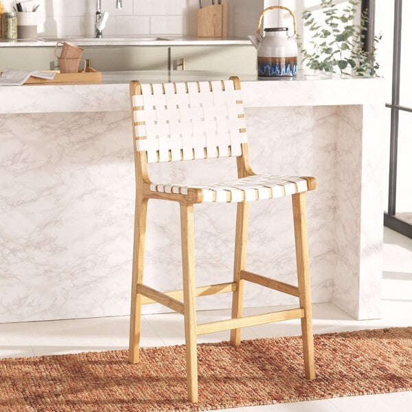 Nodo Leather Counter Stool