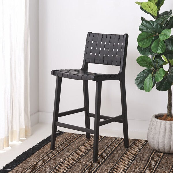 Nodo Leather Counter Stool