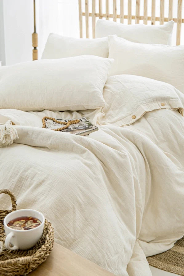 Gots Certified Organic Muslin Duvet Cover Set