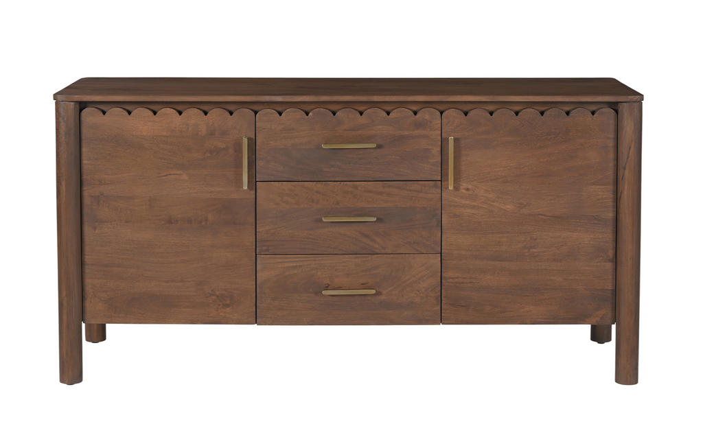 Bradbury 3 Drawer Sideboard Vintage Brown