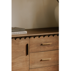 Bradbury 3 Drawer Sideboard Vintage Brown